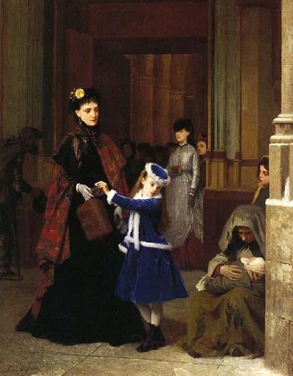 Gustave Leonard de Jonghe Kind Heart Spain oil painting art